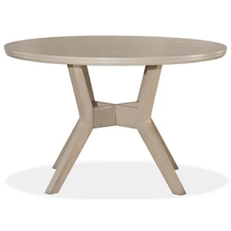 Round Dining Table with X-Beam Pedestal 